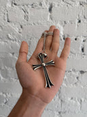 CHROME HEARTS BIG CROSS PENDANT WITH BALL CHAIN