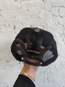 CHROME HEARTS LEATHER ‘CEMETERY’ TRUCKER HAT