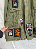 VINTAGE MILITARY BATTLE JACKET W/METAL PATCHES