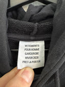 A/W 2020 VETEMENTS ‘I SURVIVED SWINE FLU’ GIMP MASK HOODIE
