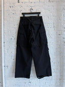 BALENCIAGA LARGE DISTRESSED BLACK CARGOS