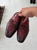 ERD MONK STRAP LEATHER MULES