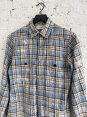 S/S 2016 SAINT LAURENT ‘SURF SOUND’ BLEACHED PLAID FLANNEL