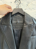 VINTAGE CHROME HEARTS LEATHER FLEUR BLAZER