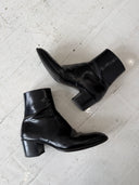 SAINT LAURENT WYATT 60 PATENT LEATHER BOOTS