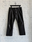 CHROME HEARTS ‘FLEUR KNEE’ LEATHER PANTS