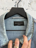 BALENCIAGA TROMPE L’OEIL DENIM PRINTED JACKET