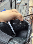 RICK OWENS X CHROME HEARTS BLACK LEATHER DUNKS