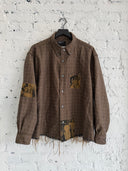 ERD PATCHWORK RAW HEM  FLANNEL
