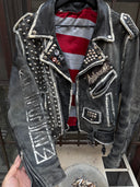 1990s LEATHER BATTLE JACKET