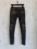 BALMAIN WASHED BIKER PANTS
