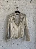S/S 2011 BALMAIN ‘SAFETY PIN’ FLAG LEATHER JACKET (RENTALS ONLY)