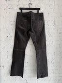 ERD CRUST LEATHER FLARED PANTS