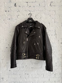 A/W 2023 ERD ‘ROSE BUCKLE’ LEATHER BIKER JACKET