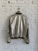 S/S 2014 SAINT LAURENT METALLIC SILVER ‘TEDDY’ BOMBER JACKET