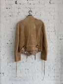 S/S 2007 NUMBER NINE ‘ABOUT A BOY’ SHEEPSKIN NAPOLEON BLISTERED LEATHER JACKET