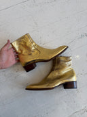 SAINT LAURENT GOLD ‘WYATT’ BOOTS