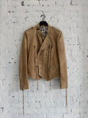 S/S 2007 NUMBER NINE ‘ABOUT A BOY’ SHEEPSKIN NAPOLEON BLISTERED LEATHER JACKET