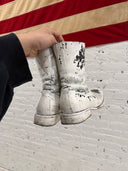 2002 MAISON MARTIN MARGIELA PAINTED SQUARE TOE BOOTS