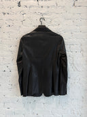 VINTAGE CHROME HEARTS LEATHER FLEUR BLAZER