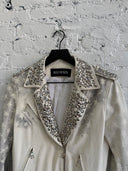 S/S 2011 BALMAIN ‘SAFETY PIN’ FLAG LEATHER JACKET (RENTALS ONLY)