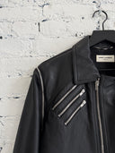F/W 2015 SAINT LAURENT MULTI ZIP LEATHER JACKET