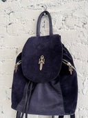 CHROME HEARTS DAGGER EMBELLISHED SUEDE LEATHER ‘IGGY’ BACKPACK