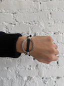 CHROME HEARTS PAVE DIAMOND OPEN OVAL BRACELET