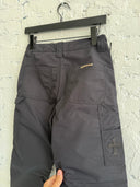 CHROME HEARTS NYLON LEATHER CROSS PATCH CARPENTER PANTS