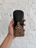 CHROME HEARTS PATENT LEATHER LEOPARD FLEUR GLASSES CASE