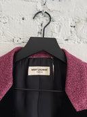 F/W 2014 SAINT LAURENT PINK GLITTER BLAZER