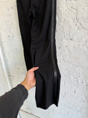 CHROME HEARTS LEATHER TRIMMED SUIT TROUSERS