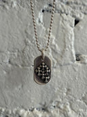 CHROME HEARTS CEMETERY CROSS DOG TAG