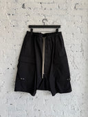 RICK OWENS CANVAS CARGO POD SHORTS