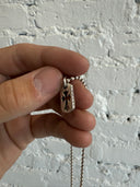 CHROME HEARTS MINI CROSS CUTOUT DOG TAG