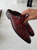 ERD MONK STRAP LEATHER MULES
