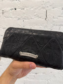CHROME HEARTS CEMETERY CROSS LEATHER PATCH WALLET