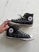 CHROME HEARTS BLACK LEATHER CONVERSE