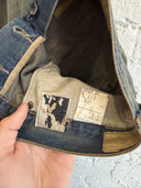 RICK OWENS ‘SPIRAL’ CUT WASHED FLARED DENIM