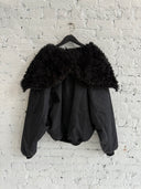 BALENCIAGA HOODED FUR BOMBER
