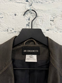 ANN DEMEULEMEESTER CRACKED LEATHER TRENCH COAT