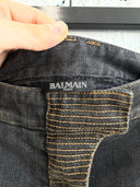 BALMAIN WASHED BIKER PANTS
