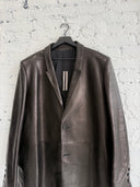 RICK OWENS LEATHER COAT