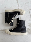 RICK OWENS MAINLINE LEATHER ‘RAMONE’ HIGH SNEAKER