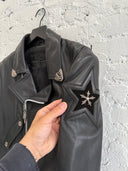 CHROME HEARTS JJ DEAN LEATHER STAR BIKER JACKET