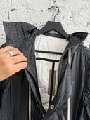 S/S 2018 RICK OWENS DRKSHDW WAX COATED ‘EXPLODER’ PARKA