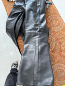 CHROME HEARTS ‘FLEUR KNEE’ LEATHER PANTS