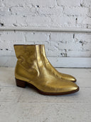 SAINT LAURENT GOLD ‘WYATT’ BOOTS