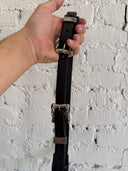 ERD DOUBLE ROSE BUCKLE BLACK BELT