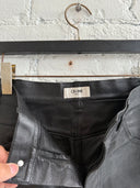 CELINE LEATHER STRAIGHT LEG PANTS